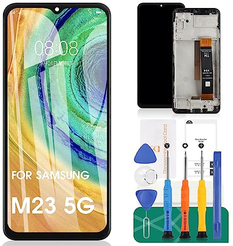 Écran LCD de Rechange pour Samsung Galaxy M23 5G - Écran LCD de Rechange pour Samsung M236 - SM-M236B - Kit de réparation de pièces (Noir avec Cadre)