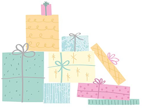 Sizzix mehrlagige, durchsichtige Briefmarken, 23 Stück, Geschenkpapier von Olivia Rose | 664935 | Kapitel 4 2022 Stamps, Giftwrap, One Size
