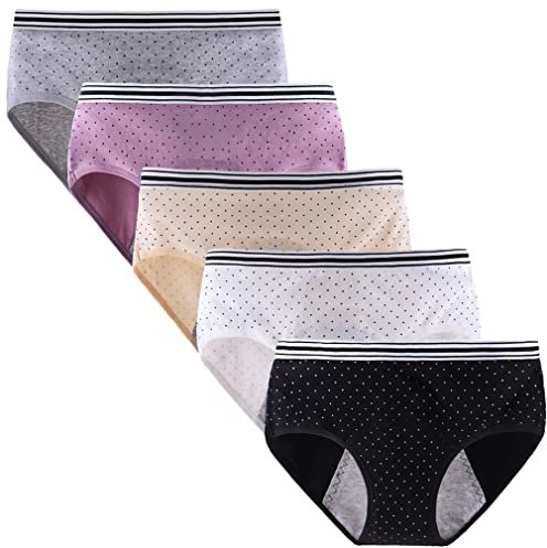 Anntry Mädchen Schutz Baumwolle Regelblutung Höschen Atmungsaktiv Auslaufsicher Slips Frauen Postpartale Unterwäsche (Muss mit Tampons verwenden)