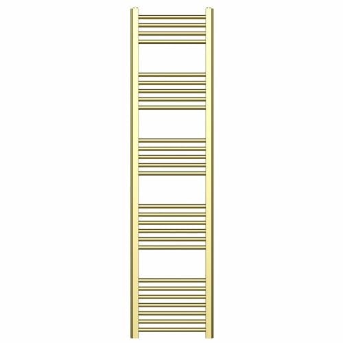 Myhomeware 400mm Wide Gold Heated Bathroom Towel Rail Radiator For Central Heating UK (400 x 1600 mm (h))