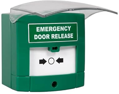 RGL EDR-1N Illuminated Emergency Door Release (Single Pole)(Resettable) with Front Cover, Surface Mounted, Includes Back Box with Security Screws