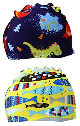 SCJJZ Cuffia da Nuoto per Bambini in Cartone Animato (Squalo, Mostro) - Cuffia Piscina per Neonato e Bambina