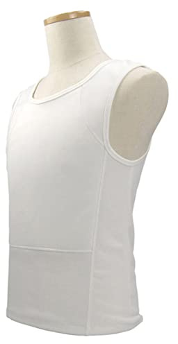 HMWOKPOT Body Armor Anti Knife Stab Front And Back Level IIIA Bulletproof Vest for Men And Women Personal Safety Protection,White,M