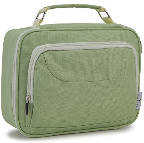 VX VONXURY Federmäppchen, großes Fassungsvermögen Federtasche, tragbarer Stift-Organizer mit 2 abnehmbaren Ebenen, 54 Stück, Maeppchen für Schule, Büro, Uni, lichtgrün, Make-up-Tasche