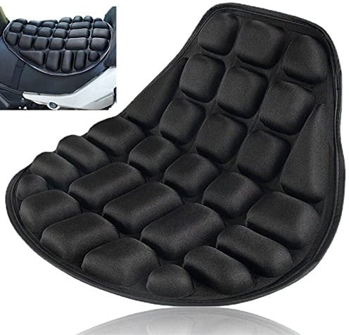 Wudaizhi Cojín de Gel para Asiento de Motocicleta 3D de Confort Universal, Almohadilla de Aire para Asiento de Moto