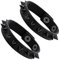 Manfnee Nero Punk Rock Gotico 2Pz Bracciale Borchie Rivetto Polsino Pelle PU Retro vintage Accessorio per Biker Uomo Donna Regolabile