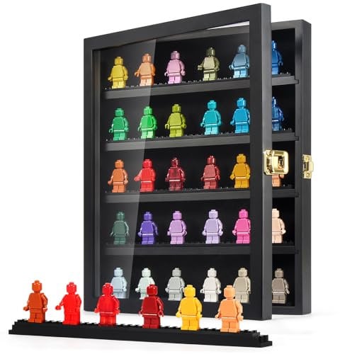 TJ.Moree Minifigur Vitrine für Sammlerstücke, Minifigur Vitrine Wandhalterung, 27,9 x 34,0 cm, Schwarz