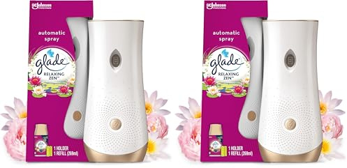 Glade Automatic Air Freshener Holder & Refill, Relaxing Zen, Pack of 2 Starter Kits, (2 x Holders and 2 x 269ml Refills)