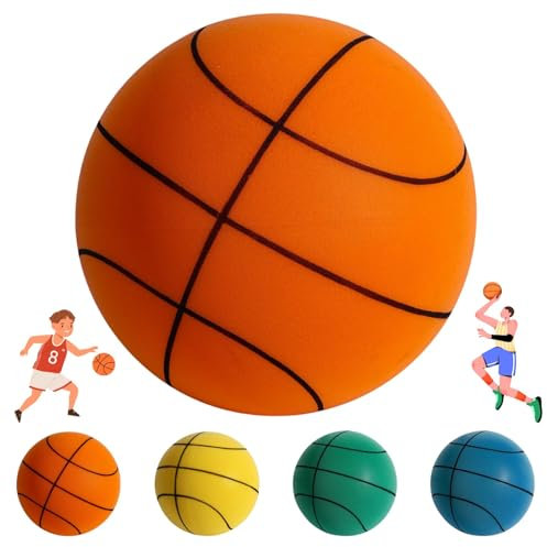 Usper Silent Basketballkorb, 2023 Neuester leiser Indoor Basketball, Schaumstoff Dribbling Trainingsball für den Innenbereich, hochdicht, stumm Basketball Indoor für Kinder