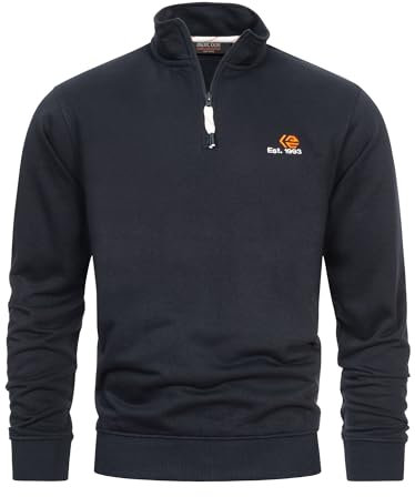 Indicode Herren INCorey Sweatshirt Moderner Herrenpullover mit Stehkragen