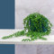 Winlauyet 2 plantas artificiales colgantes de helechos colgantes de plástico en forma de lágrima para interiores y exteriores, para salón, cocina, balcón, jardín, dormitorio, decoración
