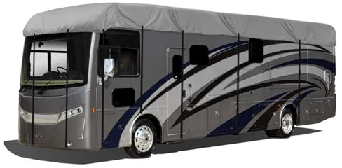 Bâche de toit pour camping-car 420D - Bâche de protection pliable en Oxford robuste pour camping-car contre la poussière, l'humidité et les rayons UV - Avec sangles latérales et boucles coupe-vent -