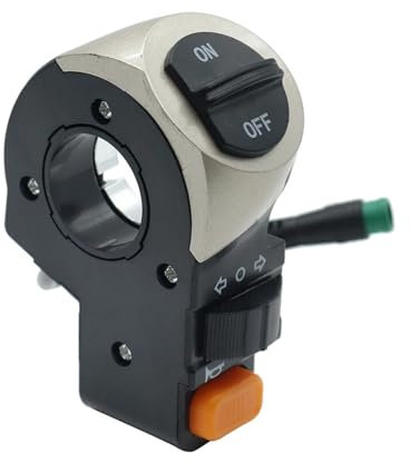 ziyany Teile für Elektroroller 5-poliger Lichtlenker-Controller, Elektroroller-Lenkerschalter, E-Scooter-Blinker, EIN/Aus-Taste, Lichtschalter, kompatibel mit Kugoo M4 Pro Scooter