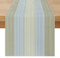 Tischläufer Abwaschbar 40 x 140 Outdoor Tischläufer Modern Leinen Landhausstil Läufer Tisch Frühling Wohnzimmer Tischsets Eukalyptus Grün Tischmatten für Esstisch Party Hochzeit Couchtisch