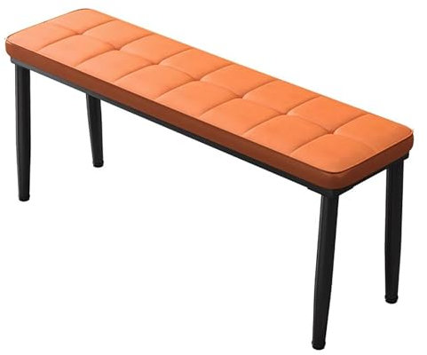 ZXTRYBHD Gepolsterte Küchenbank, Polsterbank für Wohnzimmer, Esszimmerbank mit Gepolsterter Sitzfläche, Küchensofa für Küche, Schlafzimmer, Flur(Orange,120cm/47.2in)