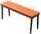 ZXTRYBHD Gepolsterte Küchenbank, Polsterbank für Wohnzimmer, Esszimmerbank mit Gepolsterter Sitzfläche, Küchensofa für Küche, Schlafzimmer, Flur(Orange,120cm/47.2in)