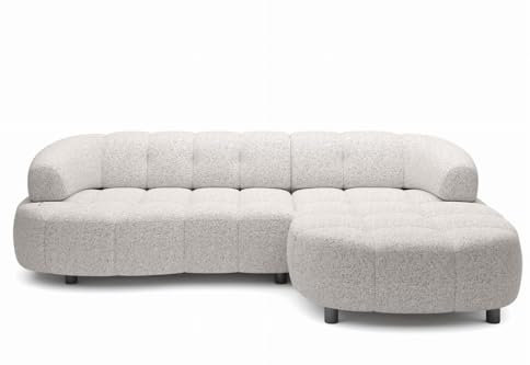 Friderik VELPA S Ecksofa Elektrisch Ausfahrbar, Holzbeine, Puente Stoff (Puente 06, Rechts)