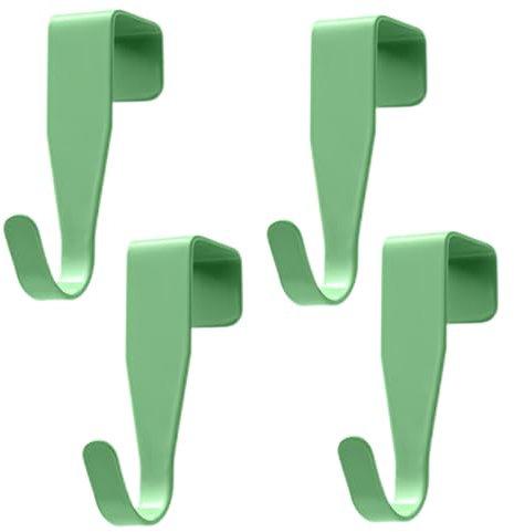 WeddHuis 4 ganchos de puerta, Gancho de puerta para colgar, Percha de puerta, Gancho para colgar, Suspensión estable, Sin necesidad de taladrar, Adecuado para puertas estándar (verde)