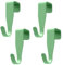 WeddHuis 4 ganchos de puerta, Gancho de puerta para colgar, Percha de puerta, Gancho para colgar, Suspensión estable, Sin necesidad de taladrar, Adecuado para puertas estándar (verde)