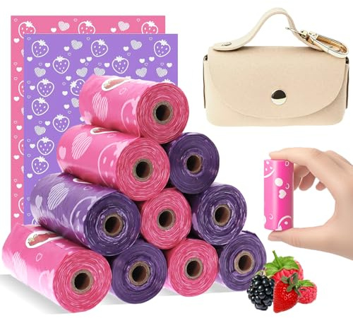 150pcs Sanitary Napkin Disposal Bags with Dispenser, Feminine Hygiene Bags for Tampons & Pads, Leakproof Mini Trash Bag for Women, Personal Care Privacy Handling Bag for Travel, Purse, Diaper Duty