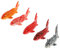 Homoyoyo 5 Koi-Fisch-Gartenstatuen Realistische Künstliche Fischskulptur Für Draußen Terrasse Hof Rasen Aquarium-