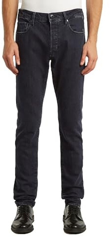 G-STAR Herren 3301 Slim Jeans, Schwarz (Washed Black 51001-D931-H890), 36W / 36L