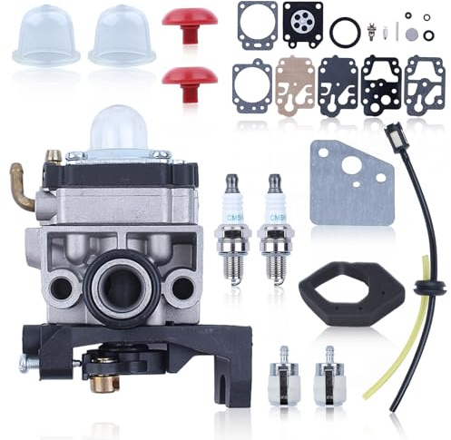 Hyceker Vergaser für Honda GX25 GX35 UMS425E UMK425E UMK435E HHB25 FG110, Vergaser mit Benzinfilter Zündkerze Ölblasen Ölschlauch Vergaserdichtung