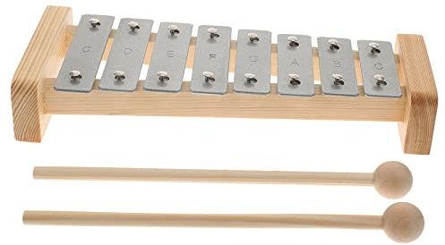OFFIGAM Holz Alu Xylophon für Pädagogisches Musikinstrument mit Sicheres für Vorschulkinder für Musikalisches Lernen und Rhythmusentwicklung