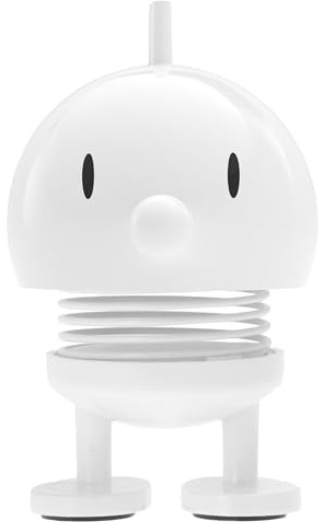 Hoptimist Bumble Wobbly Figure Decoration – Scandinavian Desk and Office Gadget – Fun Collectible Gift for Men and Women – Danish Design – ABS Plastic – 5.8 x 3.5 cm – X-Small – White