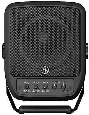 YAMAHA STAGEPAS 100 BTR mkII Portable Sound System - 100W Class D Amplification, Compression Coaxial Speaker, 3-Channel Mixing, Bluetooth Multipoint, USB-C, Battery Included - Black