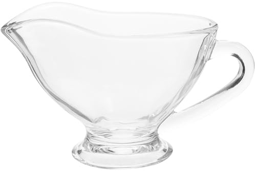 Roleader Salsera de Vidrio Vertedor para Aderezos 170 Ml Resistente a Altas Temperaturas para Hogar y Restaurantes Dispensador de Salsa para Ensaladas
