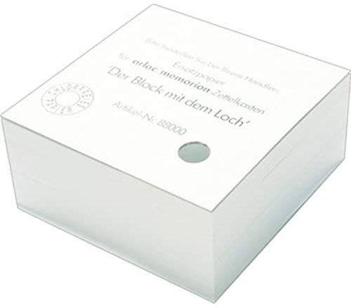 Arlac memorion Ersatzeinlagen/880.00 98x98x70 mm weiß Papier Inh.600