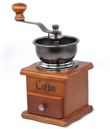 Accessotech-Especias para granos de café estilo vintage madera molinillo a mano accesorios de cocina Fresh
