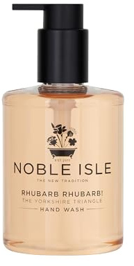 Noble Isle Hand Wash | Luxury Rhubarb Hand Wash Liquid Soap For Men & Women | Organic, Vegan Friendly, Real Perfume, Britain In A Bottle Hand Soap | Made In The UK - 250ml