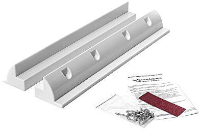 WATTSTUNDE® Modulo solare supporto Spoiler 53 cm Bianco per camper