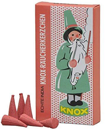 KNOX Räucherkerzen/Rauchkegel Ostalgie - Duftnote: Sandel - 24 Stück - Made in Germany