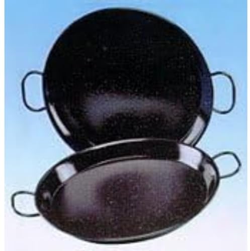La Ideal Paellera (acero esmaltado, 24 cm), Metal, Negro