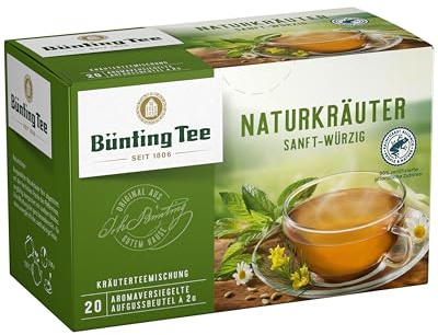 Bünting Tee Naturkräuter Sanft-Würzig / 6er Pack – Kräutertee – 6 x 20 Teebeutel