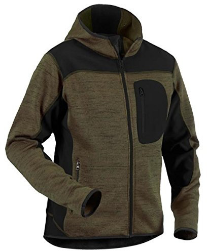Blakläder Strickjacke mit Softshell-Verstärkungen, 1 Stück, Größe: XXXL, militär-grün/schwarz, 493021174699XXXL