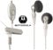 Motorola OEM Silver Universal Stereo Headset - Compatible with 3.5mm and 2.5mm Phones