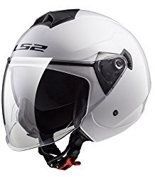 CASCO JET CON DOPPIA VISIERA LS2 MOD TWISTER OF573 COL BIANCO TG L 59-60 CM