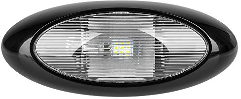 LED-Licht, oval, 30,5 cm, klare Linse, schwarzer Sockel, langlebig, Ersatz oder Ergänzung für jeden Wohnmobil, Anhänger oder Wohnmobil.