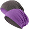 Hatstar® 2in1 Reversible Unisex Beanie | Damen und Herren Mütze | Übergangsmütze für Frühling und Sommer | SoftTouch Poly - Baumwolle | leicht & weich (lila meliert/dunkelgrau)