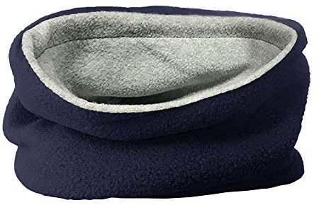 TOSKATOK Enfants Garçons Filles Chaud Hiver Réversible Doux Polaire Snood Neckwarmer Foulard Tour de cou-NAVY