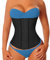 YIANNA Korsett Damen Bauchweg Body Shaper Corsage Shapewear Stark Formend Korsage Latex Sport Waist Trainer Corset Long Torso Schwarz 110688 S