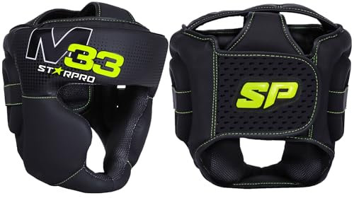 Starpro Kopfschutz Boxen Boxhelm mit Gesichtsschutz - Für Boxen Sport, Kickboxen, MMA, Krav MAGA und Muay Thai - Herren & Frauen - mit 180° Sicht und Gute Schweißaufnahme