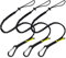 BearTOOLS Tool Lanyard with Standard Spring Carabiner and Adjustable Loop End, 90cm Length, Maximum Weight Limit 8KG / 17.6lb, Fall Restraint with Shock Cord Stopper, 3 Combo Pack (Black 0913S)