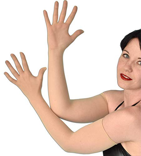 Honeylust - Sexy durchsichtige Nylon Handschuhe - transparente Abendhandschuhe - lange und weiche Armstulpen bis zum Oberarm - Verkleidung für Fasching Karneval Halloween