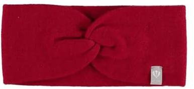 FRAAS Damen Stirnband aus Kaschmir - 24 x 10,5 cm - warmes Strickband mit Schleife Rot