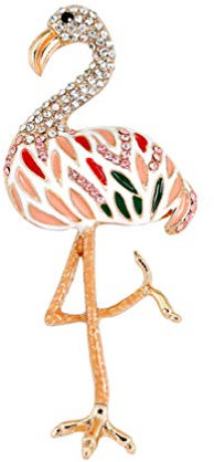 Amosfun Flamingo Brosche Pin Kristall Emaille Brosche Vogel Tier Anstecknadel für Mädchen Frauen Weihnachten Weihnachten Geburtstagsgeschenk